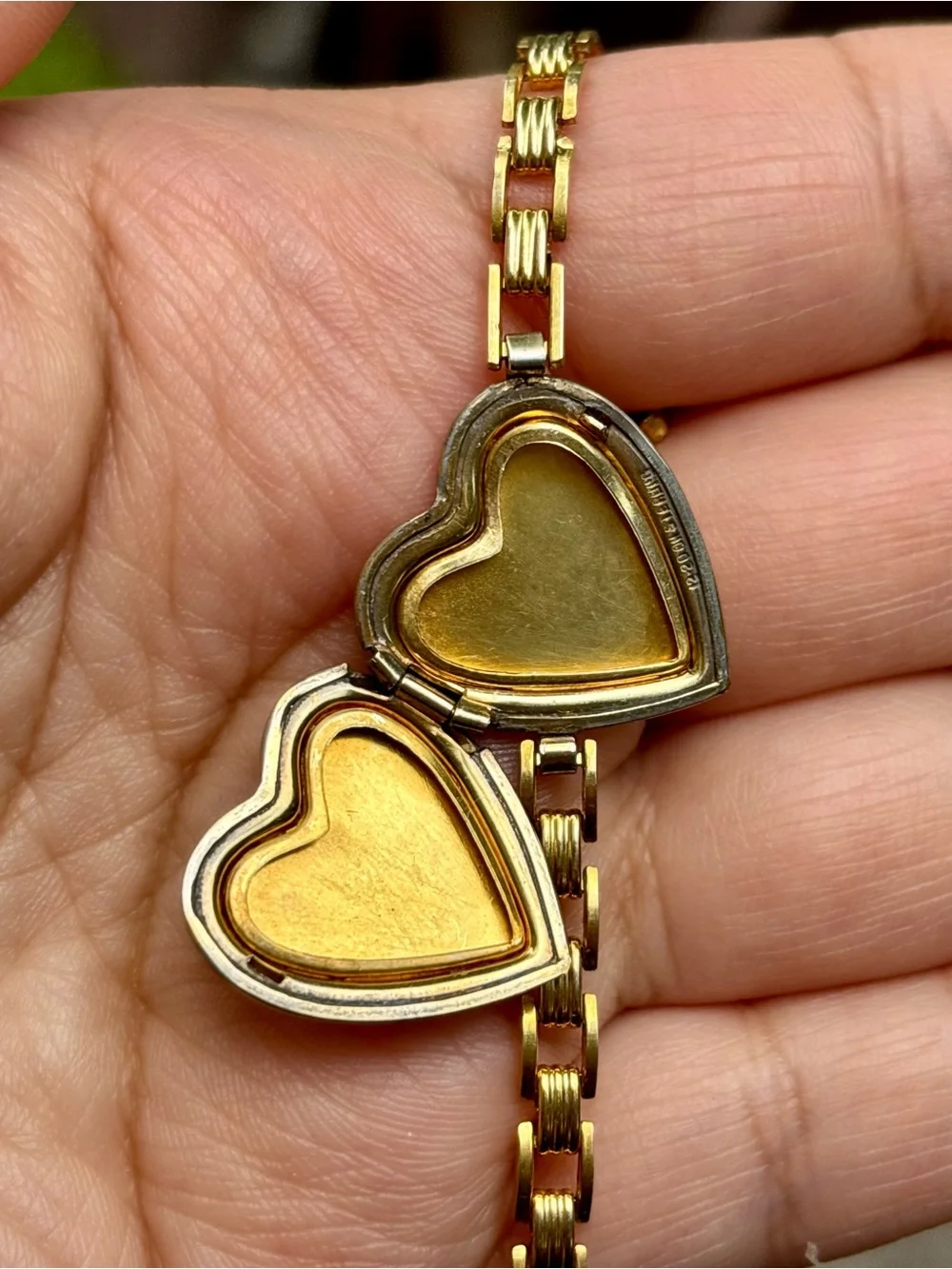 Vintage Rare 12K Gold Filled Heart Locket Sweetheart Bracelet